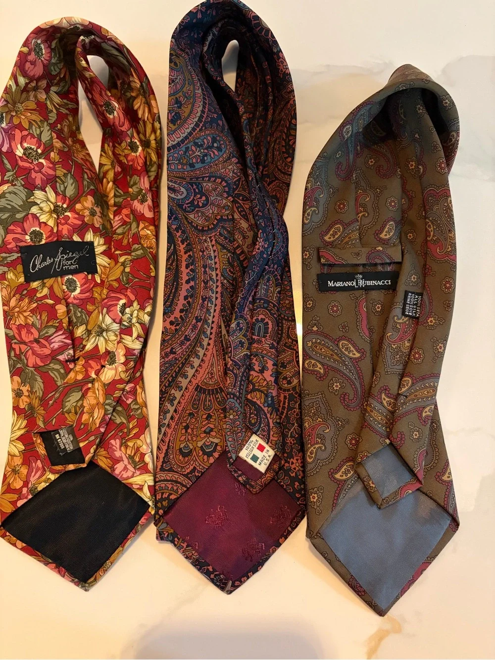 Vintage Men’s Designer Silk Tie Lot of 3